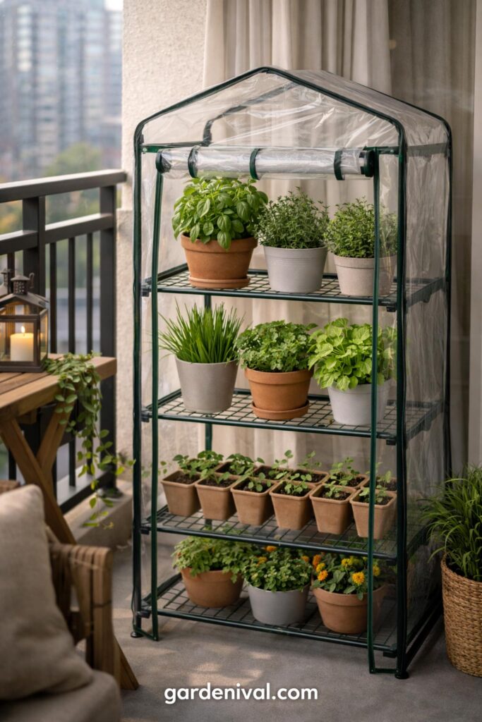 Balcony Mini Greenhouse Garden