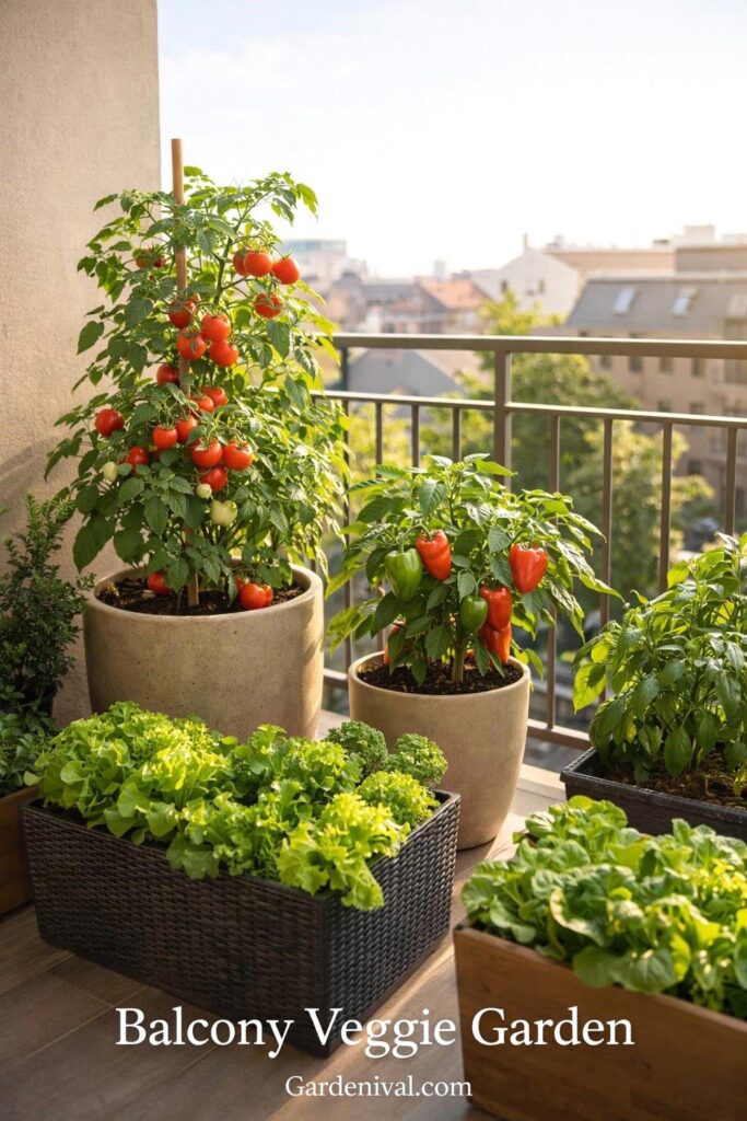 Cozy Balcony Vegetable Garden