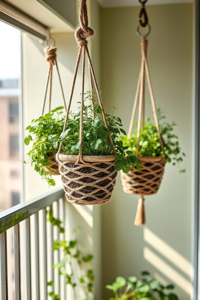 Hanging Herb Baskets for Small Spaces