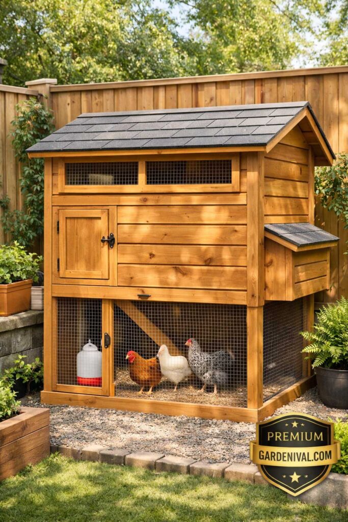 Compact Backyard Chicken Coop Design