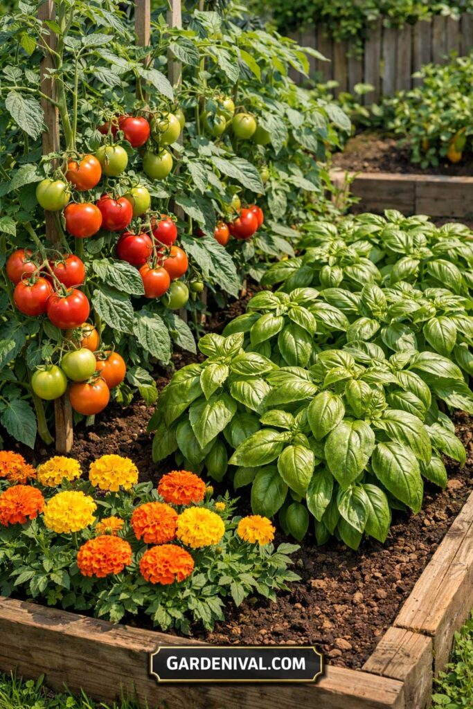 Companion Planting Vegetable Bed