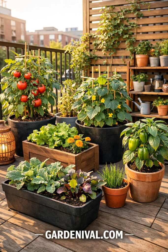 Container Vegetable Garden Setup