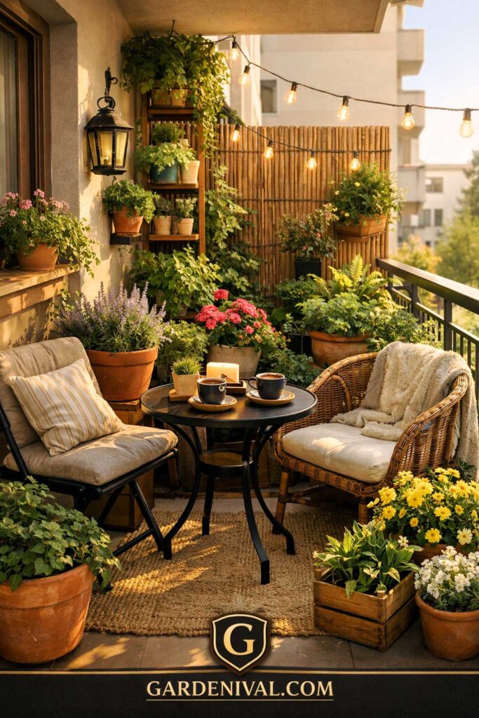 Cozy Balcony Garden Corner
