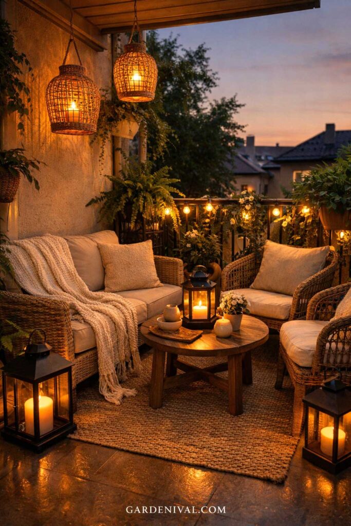 Cozy Neutral Balcony Glow