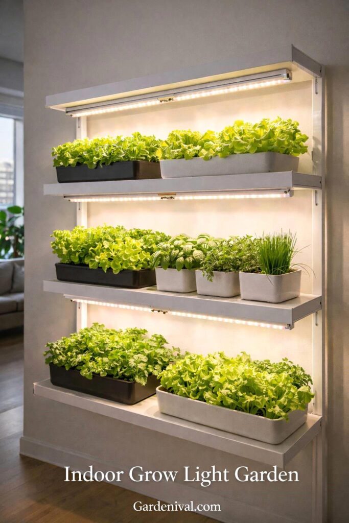 Indoor Grow Light Shelf Garden