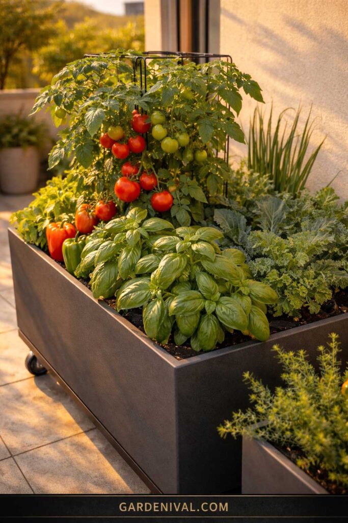 Mixed Vegetable Container Garden