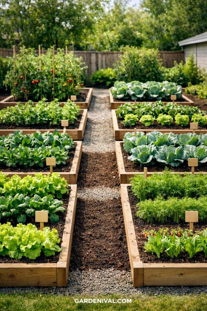 Seasonal Vegetable Planting Layout