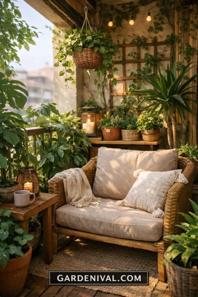 Shaded Balcony Garden Escape