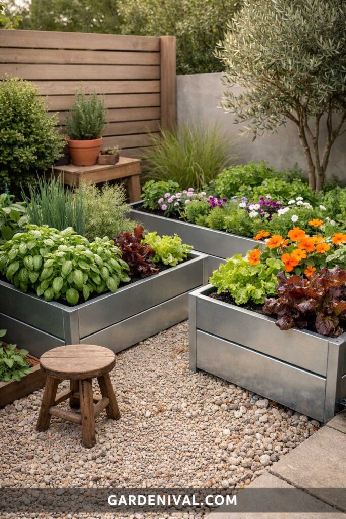 Structured raised bed foodscape