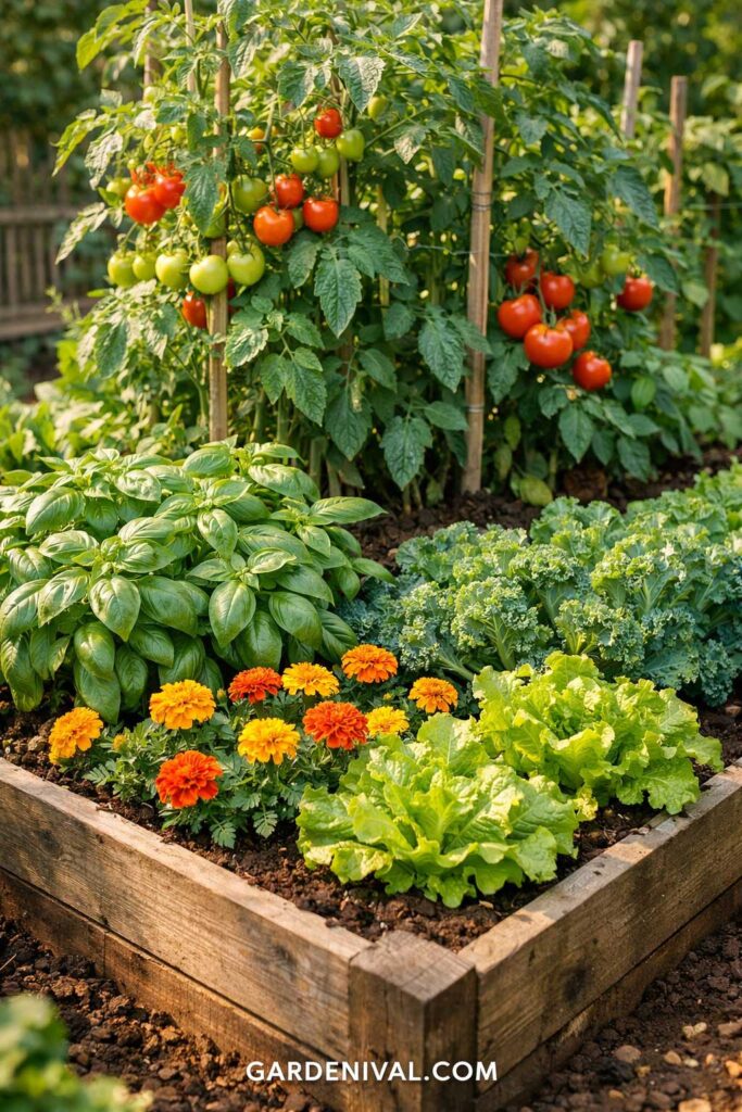 Companion Planting Vegetable Garden Layout