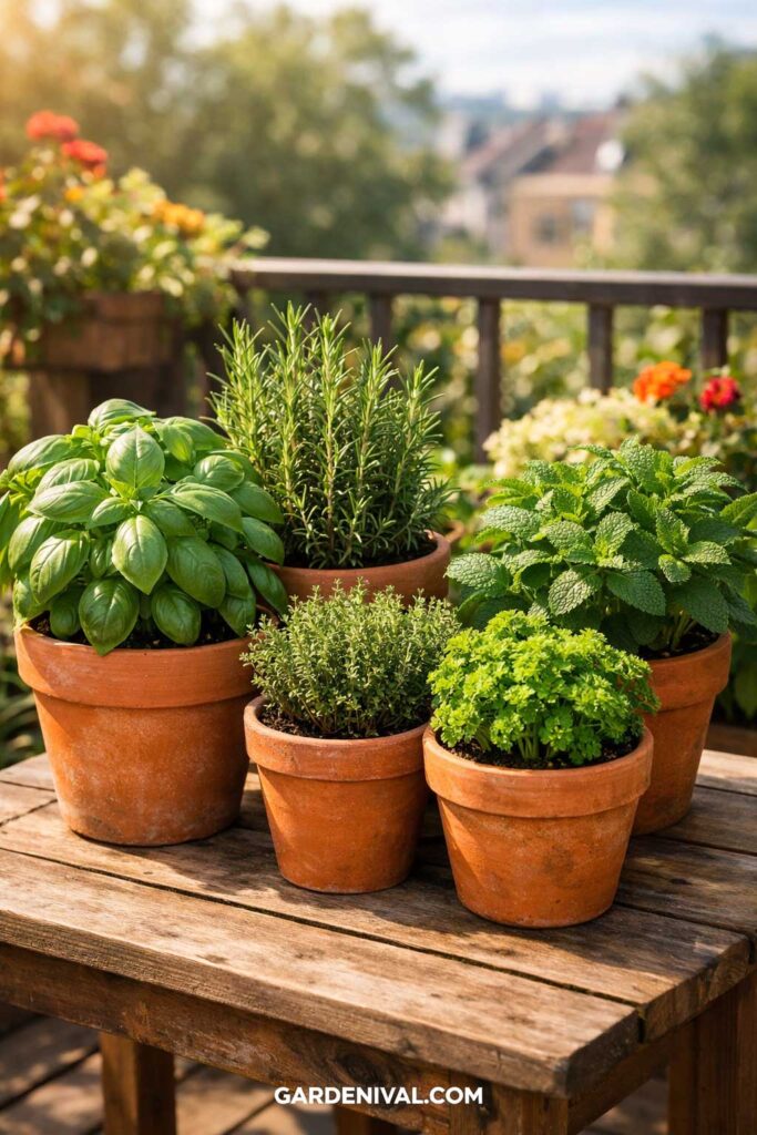 Container Herb Garden Pairings