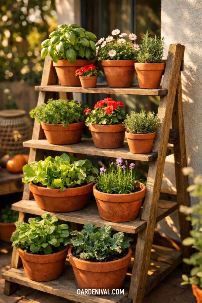 Ladder Shelf Vertical Garden